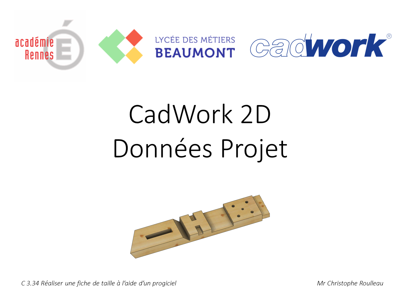 Cadwork Fiche de Taille 2 Donnée projet