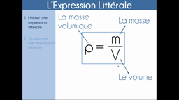 L'expression littérale