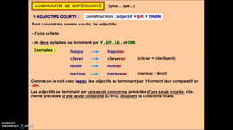 Comparatif et superlatif en anglais