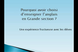 L'anglais en grande section - Témoignage