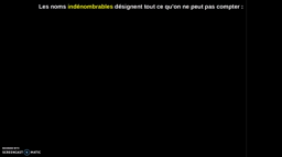 Les indénombrables en anglais