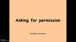 Asking for permission