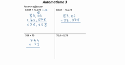 Corrigé automatisme 3 - Opérations 6e