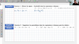 Calcul littéral - Simplifier Réduire Développer