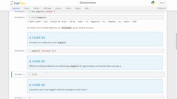 Corrigé de l'activité "Dictionnaires"