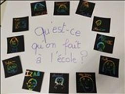 Qu'est-ce qu'on fait à l'école ?