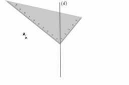 13 - Construire le symétrique d'un point à l'aide d'une équerre