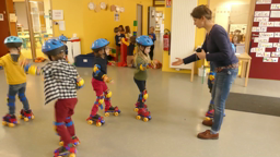 patin à roulettes Lucas et Mohamed