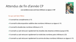 Attendus de fin d'année calcul cycle 2