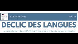 Déclic des langues 1 (podcast) - décembre 2023
