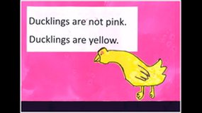 Ducklings are not pink