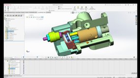 simulation Pompehydraulique avec solidworksMotion