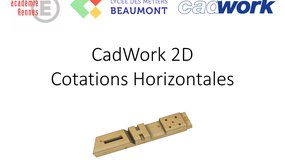 Cadwork Fiche de Taille 5 Cotations horizontales