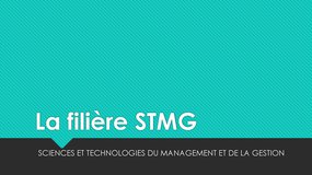 Présentation de la voie technologique - Filière STMG