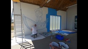 shino en création à l'école d'Hoedic