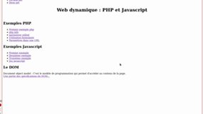 Web dynamique : javascript et DOM