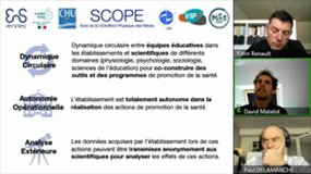 Intervention de David Matelot - Présentation du projet SCOPE - FC "Lutte contre la sédentarité et l'inactivité physique"