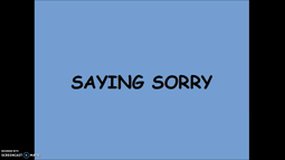 Saying sorry