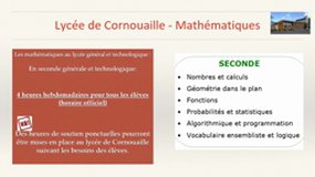 Les mathématiques au lycée de Cornouaille