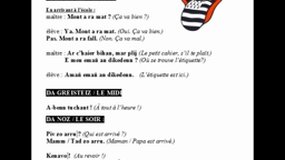 Leçon de breton pour les familles - 1er degré - breton vannetais