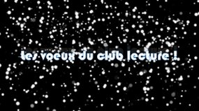Bonne année du club lecture