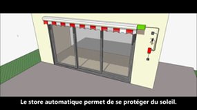 Animation sur la chaîne d'énergie d'un store automatisé