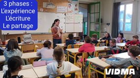 Ecole dehors Production d'écrit avec les CM (Quessoy chez Marion)
