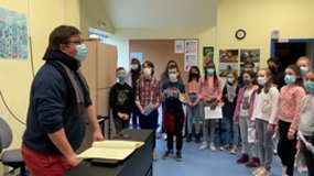 Rencontre avec Julien Joubert - Chorale Collège Eugène GUILLEVIC - Ploeuc-l'Hermitage