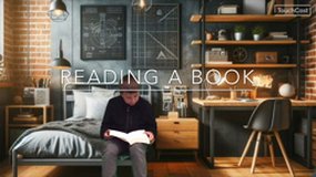 Reading a book
