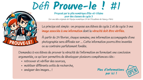 Présentation du défi "Prouve-Le !"