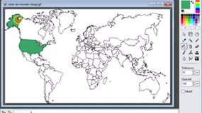 Vidéo 1 - Coloriage de la carte du monde