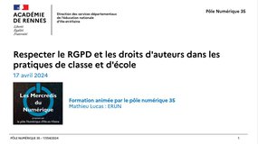 Le RGPD et le droit d'auteur dans sa pratique de classe - MdN