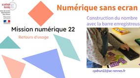 La barre enregistreuse - construction du nombre avec du numérique déconnecté en maternelle