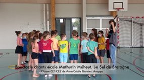Spectacle Chants école Mathurin Méheut. le Sel de Bretagne