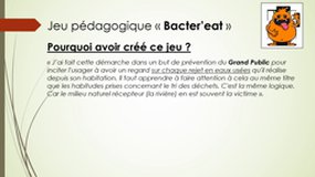 Présentation du jeu BACTER'EAT