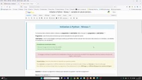 Initiation à python - Niveau 1