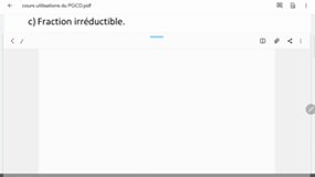 chapitre5 arithmétique (2) fractions irréductibles