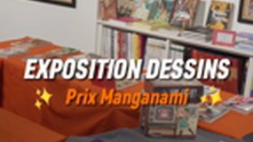 Exposition des dessins des participants au Prix Manganami à la librairie L'Escale à mangas
