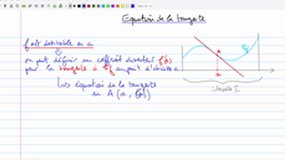 Dérivation_Equation_de_la_Tangente_en_a
