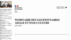 Webinaire gestionnaires - 24/01/23 - Présentation Adage & pass Culture