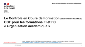 CCF Organisation académique