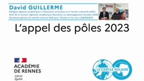 L'appel des pôles 2023 - Présentation du projet éducatif appel des pôles