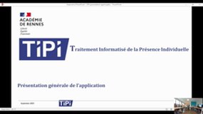 Présentation TIPI agents rectorat et DSDEN