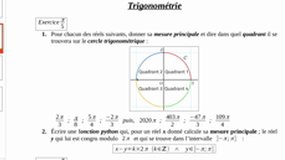Trigonométrie Exercice Pi sur 5