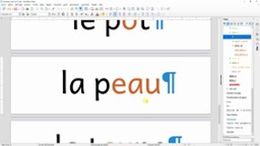 Créer des (images) étiquettes mots avec LibreOffice, LireCouleur à utiliser au TNI ou pour impression papier