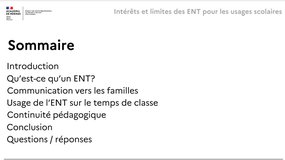 Intérêts et limites des ENT pour les usages scolaires