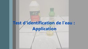 Test identification eau