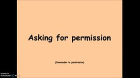 Asking for permission