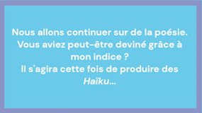 Défi Paimpoulipo : Le Haïku