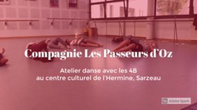 Atelier danse avec la cie Les Passeurs d’Oz, centre culturel de l’Hermine, Sarzeau 